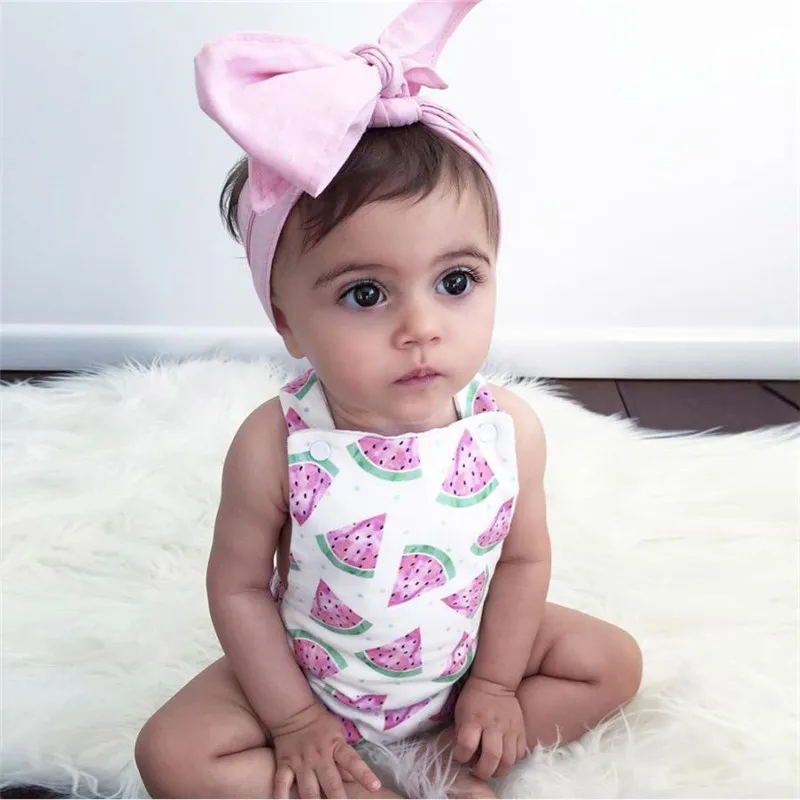 Newborn Baby Girl Watermelon Clothes Bodysuit Romper Jumpsuit Outfit