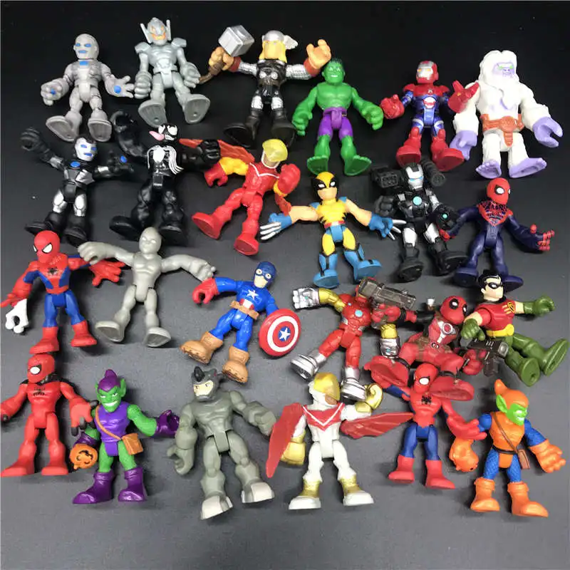 

AOSST Toys Avenger Endgame Super Hero Thor Captain Wolverine Spider Man Iron Man Action Figure Toy Dolls Random 5pcs
