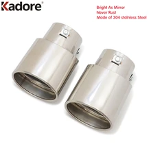 Car Styling Kadore Exhaust Muffler Tip For Toyota Camry 2007-2013 Stainless Steel Tailpipes End Silencer Automobiles Accessories