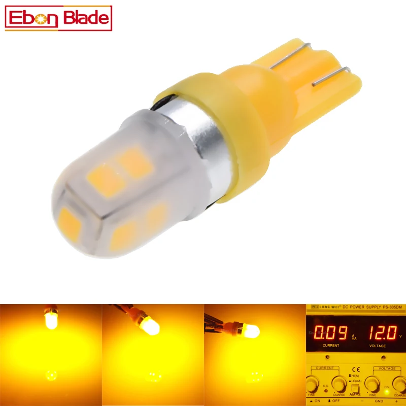 

T10 W5W 168 Led Bulbs 2835 9-Smd Auto Car LED Dome Map Trunk License Plate Light Lamp Bulb T10 Led Amber Orange Lighting