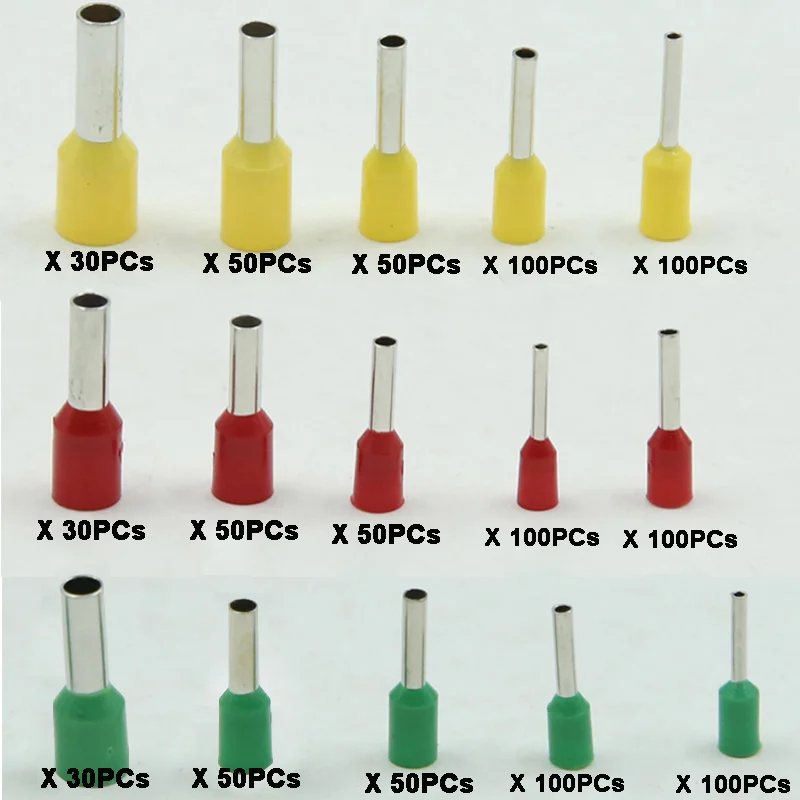 990 шт электрические провода соединители обжимные наконечники терминалы ассортимент комплект кабель конец провода обжимной Контактный Терминал соединители терминал