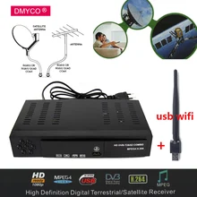 DVB T2 Digital Satellite Receiver Full HD 1080P DVB-S2 Support HD Youtube Bisskey DVB-T2 DVB-S2 LNB TV TUNER Receptor +USB Wifi