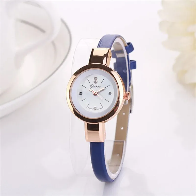 

2018 New Fashion Women Watches Lady Round Quartz Analog Bracelet Wristwatch Watch Blue relogio feminino Dropshipping 45