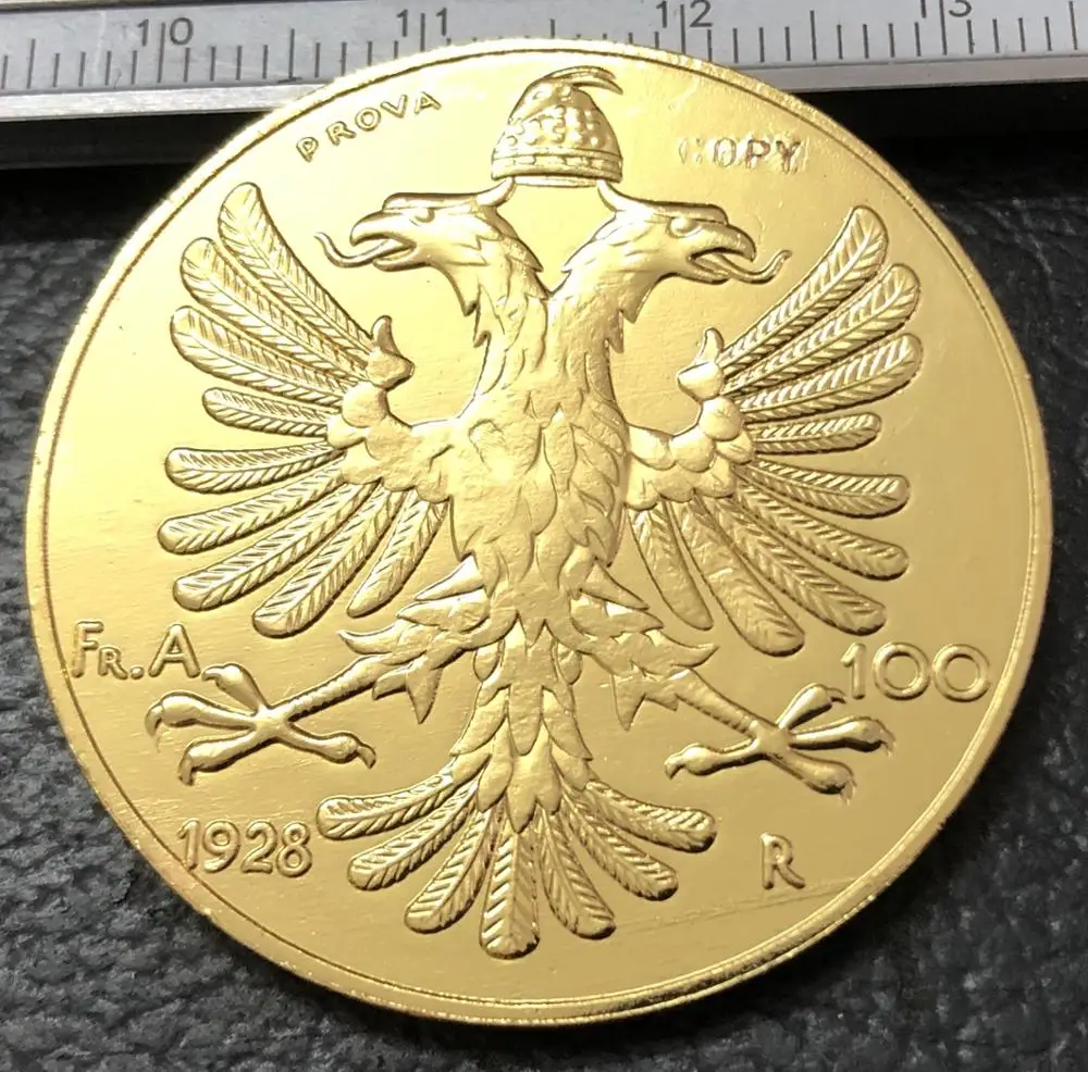 1928 Albania 100 Franga Ari Zog I prova pattern Gold Coin Copy( Type 2