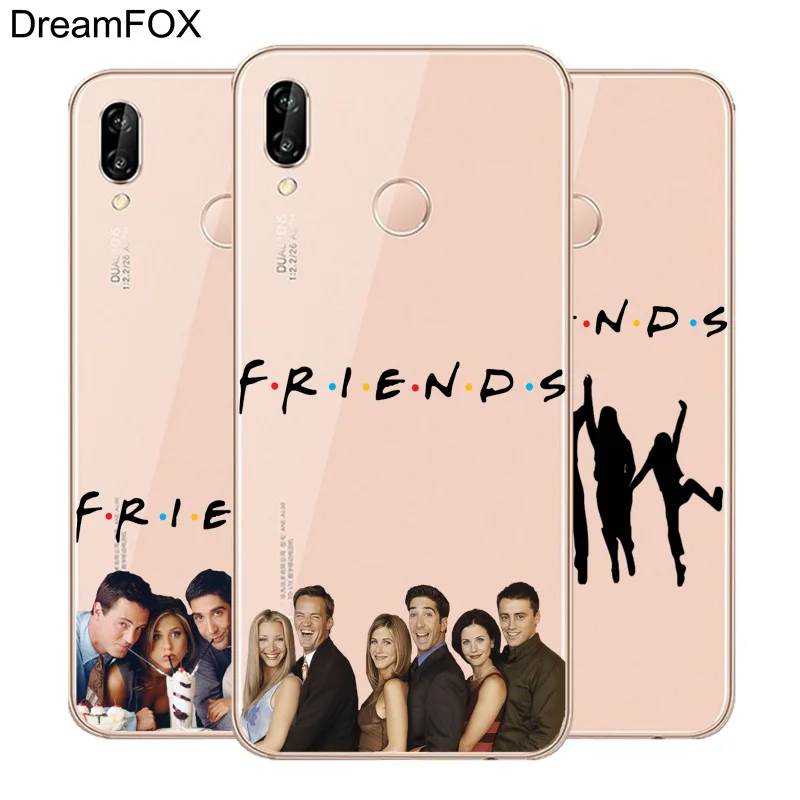 Мягкий силиконовый чехол DREAMFOX L586 Friends из ТПУ для Huawei Honor 6a 6C 7X9 10 P20 P30 Lite Pro P Smart 2019 |