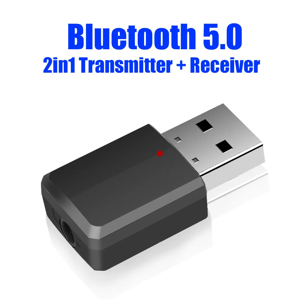 2 в 1 Bluetooth 5,0 аудио приемник и передатчик беспроводной музыкальный адаптер USB мощность 3,5 мм разъем для Bluetooth мышь ТВ радио автомобиля - Color Name: 2 in 1 Bluetooth 5.0