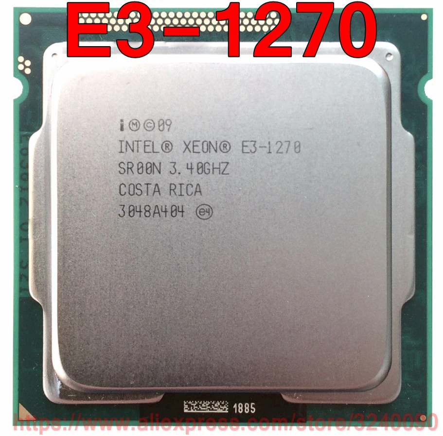 Оригинальный процессор Intel CPU Xeon E3-1270 SR00N 3 40 ГГц 8 Мб четырехъядерный E3 1270 разъем 1155