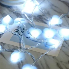 Светодиодный светильник-гирлянда с сердечком для свадьбы, Рождественский светодиодный светильник-гирлянда, вечерние гирлянды для дома и сада, светильник и украшение