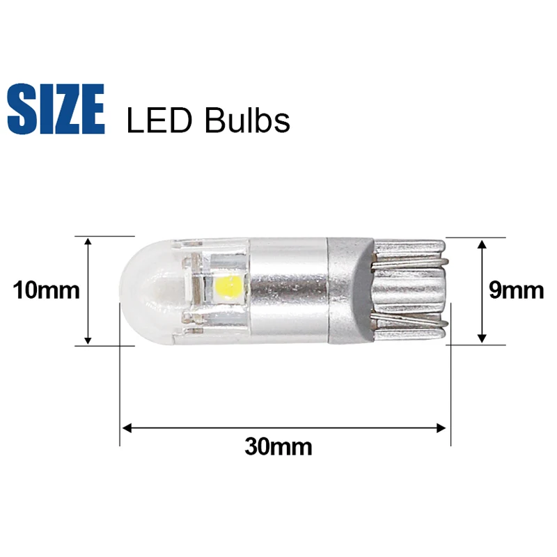 Hlxg 2 шт. W5W T10 светодиодный сигнальный фонарь 3030 168 194 поворотник номерного знака габаритные огни лампа для чтения 12 в теплый белый красный синий