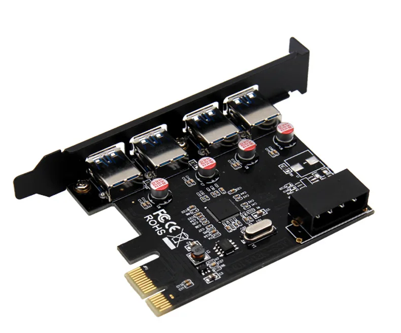 Карта расширения 4 порта USB 3 0 PCI e express PCIe концентратор адаптер USB3.0 контроллер