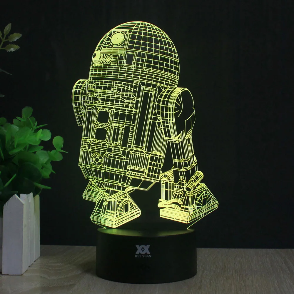 Звездные войны Звезда смерти лампа AT BB 8 3D LED Новинка ночные светильники USB