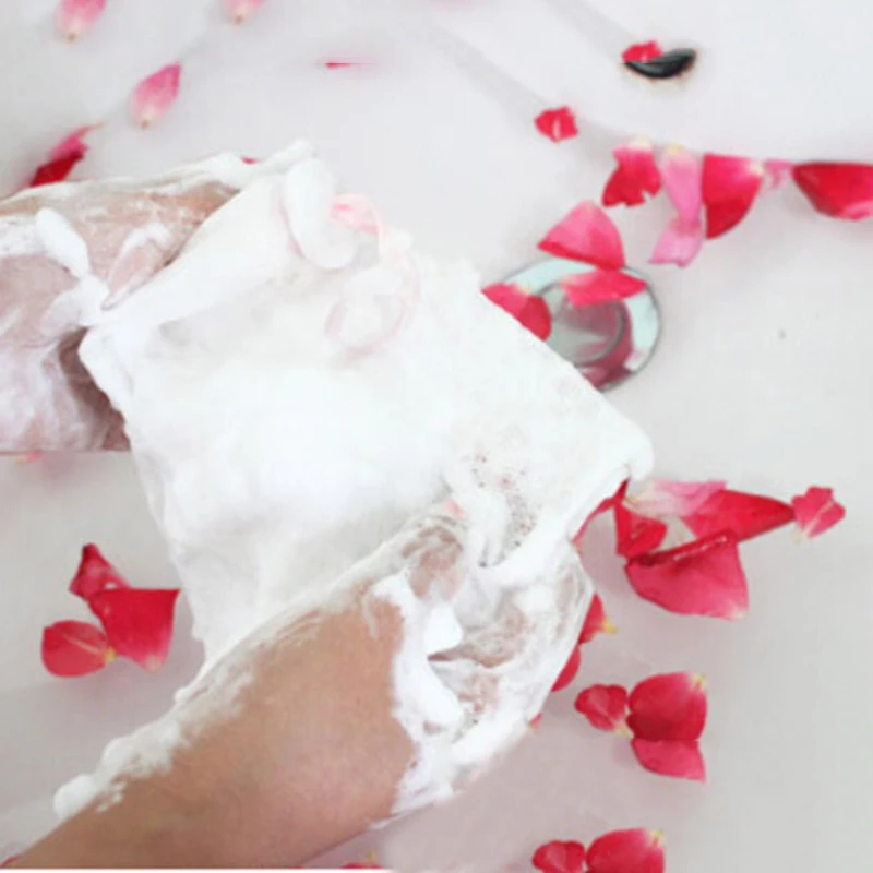 

High Quality 1Pc Simply Foaming Facial Body Face Cleansing Net Bubble Foam Use Less Cleanser