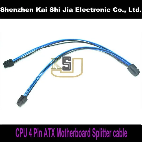 

New CPU 4 Pin ATX Female to Dual Male splitter adapter cable for computer motherboard