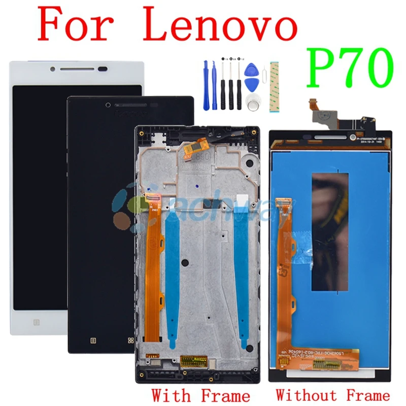 

For Lenovo P70 LCD Display Touch Screen Digitizer Assembly For 5.0" Lenovo P70 Display with Frame P70-A P70-T LCD Replacement