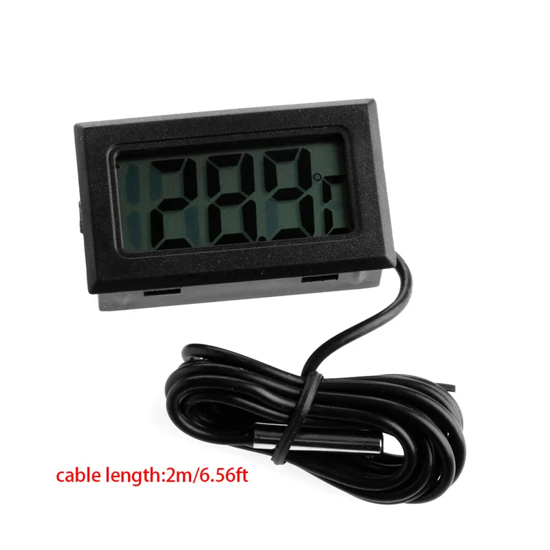 

LCD Display Digital Thermometer Sensor 2M Cable for Fridge/Aquarium/Fish Tank 3/6/10/16FT Home Appliance Accessory