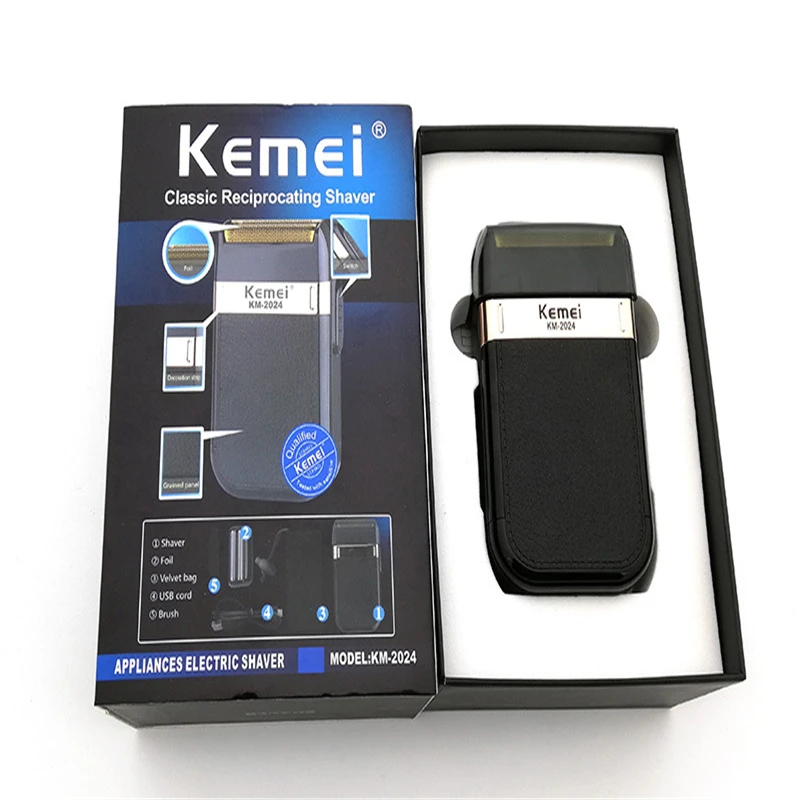 Электробритва Kemei для мужчин перезаряжаемая Беспроводная Бритва с двойным