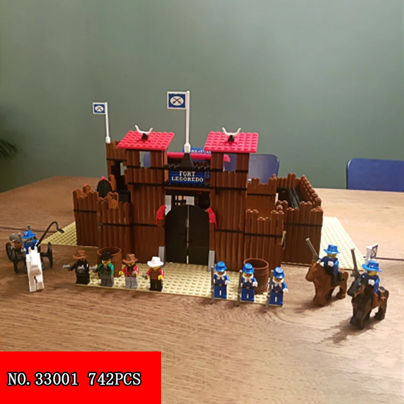 

742Pcs Lepin 33001 Building Series The Indian Cowboy`s Castle Set Building Blocks Bricks Toy Compatible Legoing 6769 Model Gift