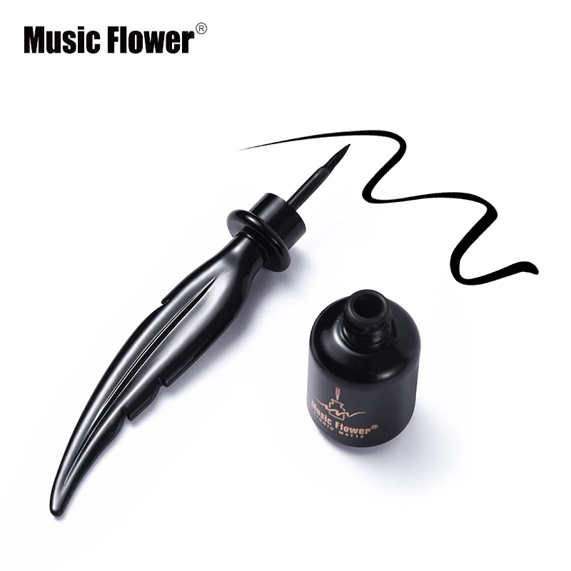 Music Flower Макияж Косметика Перо Чернила черный водонепроницаемый подводка для глаз жидкая матовая подводка для глаз быстросохнущая защита от пятен