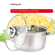 Нержавеющая сталь антипригарная Кастрюля для супа тушеная керамическая печь Обычная кастрюля для быстрого приготовления лапши кастрюля для приготовления пищи