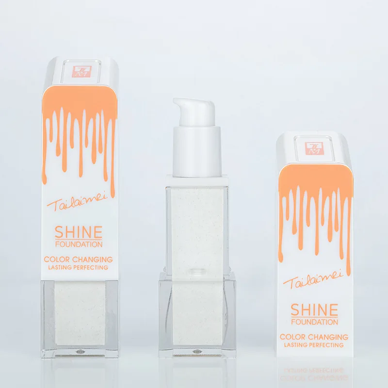 

New TLM Foundation Color Changing Liquid Foundation 60ml Makeup full concealer brighten skin by blending drop shipping