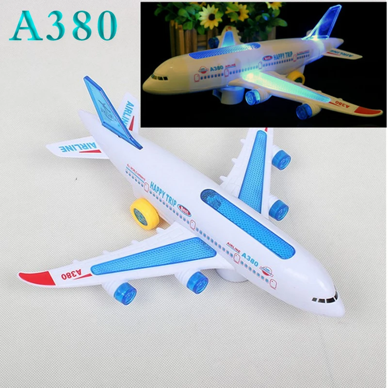 A380 Airplane Automatic Steering Light Music Airbus A380 Plane Model