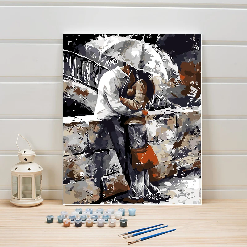 

Paint Pictures By Numbers Loves Acrylics DIY Canvas Oil Painting Figure For Living Room Bedroom Walls Decor Drawing Crafts Arts