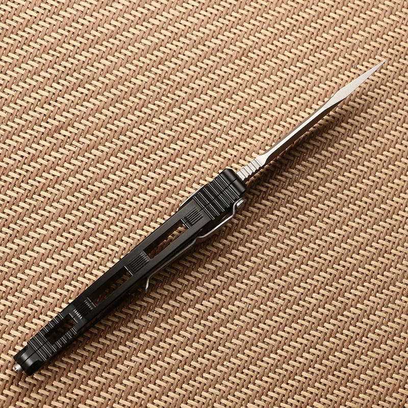 Зеленый Торн Микро Технология поворотный складной нож алюминий+ CF Ручка D2 лезвие Кемпинг Открытый выживания карманный нож EDC инструмент