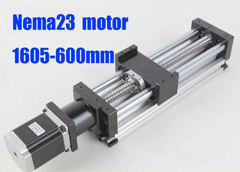 linear rail 600mm 1605 ball screw linear guide + nema 23 stepper motor