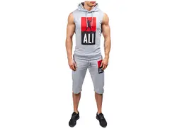 2019 новый летний мужской комплект 2 шт. спортивный костюм футболка с коротким рукавом + шорты комплект из двух предметов спортивный костюм +