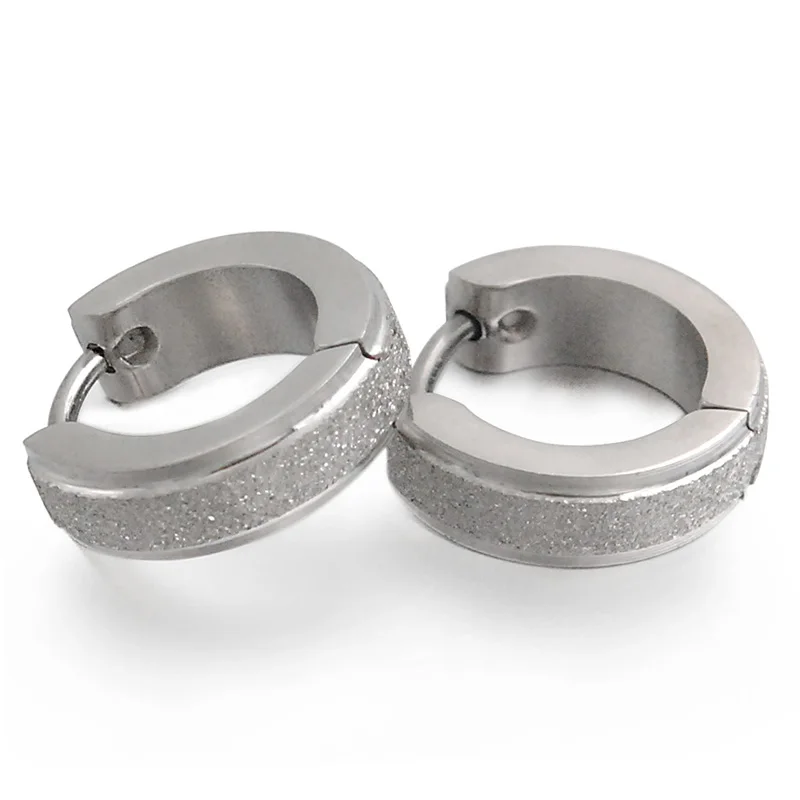 

CHIMDOU Stainless Steel Earrings for Women Men Fashion oorbellen Punk Hoop Piercing Round Earring Ear Jewelry Classical Style