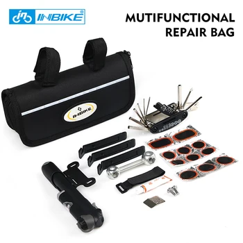 

INBIKE 1 Set MTB Road Portable Bike Repair Tool Bag Bicycle Cycling Multifunctional Tire Repair Kit Tool ferramentas Sets Bag
