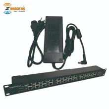 ZQ-GPOE-12-24v120w гигабитный порт PoE 12 Порт мощность над инжектор Ethernet для Mikrotik и Ubiquiti с 24 в 120 Вт адаптер переменного тока