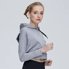 Женский спортивный пуловер для йоги с капюшоном, свободное платье для фитнеса, тренировочный зал, верхняя часть спортивного костюма и T8