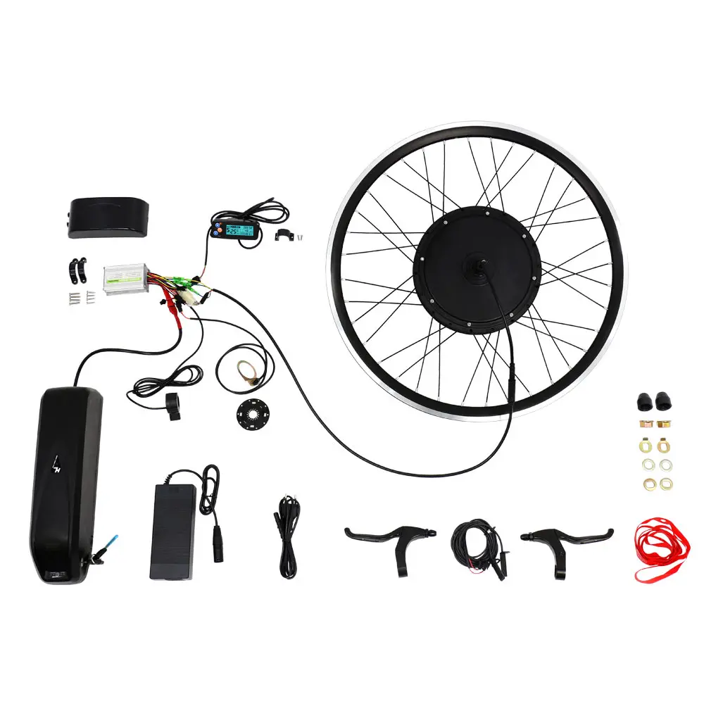 Discount 36V250W motor electric bike kit with rear wheel + 36V10AH lithium battery 7