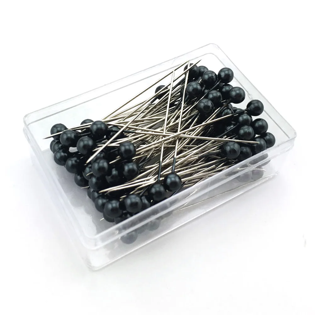 50//100Pcs Round Pearl Head Dressmaking Pins Weddings Corsage Florists Sewing Pin