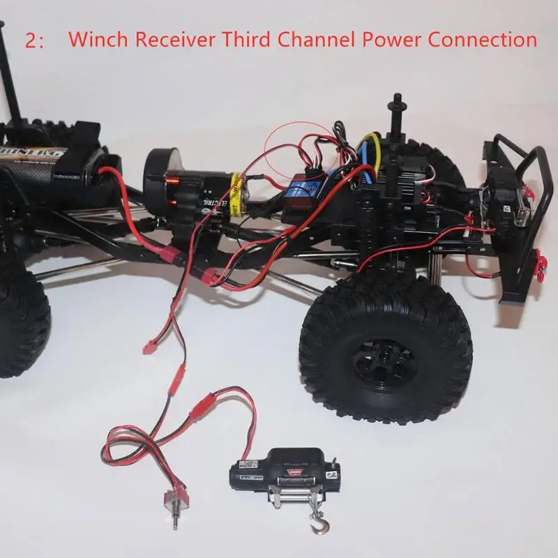 Двойной мотор, металлическая лебедка, пульт дистанционного управления для 1/10, Радиоуправляемый гусеничный автомобиль, осевой для SCX10, радиоуправляемые игрушки, сменный реквизит для детей, игрушка для ремонта