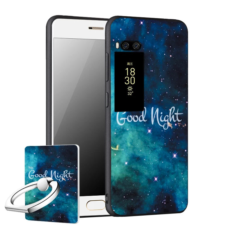 Meizu Pro 7 Чехол черная рамка мультфильм 3D помощи окрашены силиконовый чехол для Pro7