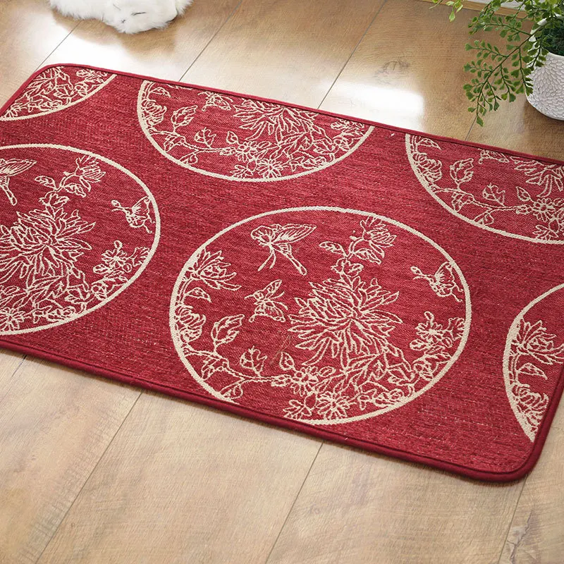 European Muslims rug Jacquard mat Machine washable No smell hall mat Custom doormat non slip