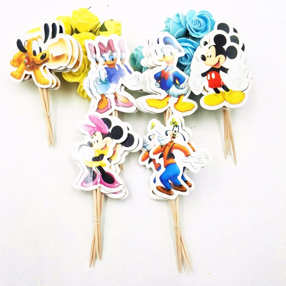 24 шт. аксессуары для укравечерние Микки Мауса|favor decor|favors partyparty favors birthday |