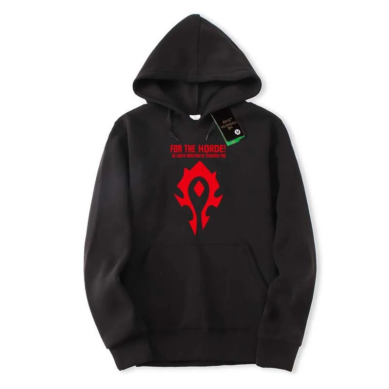 

2019 New Men Hoodies Wow World of Warcraft Horde Symbol Men Gift hoodie Casual Sportswear Cotton Long Sleeved top men streetwear