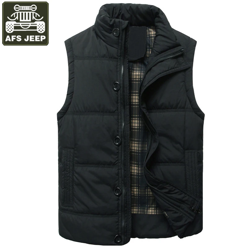 Military Vest Men Casual Stand Collar Warm Windbreaker Sleeveless