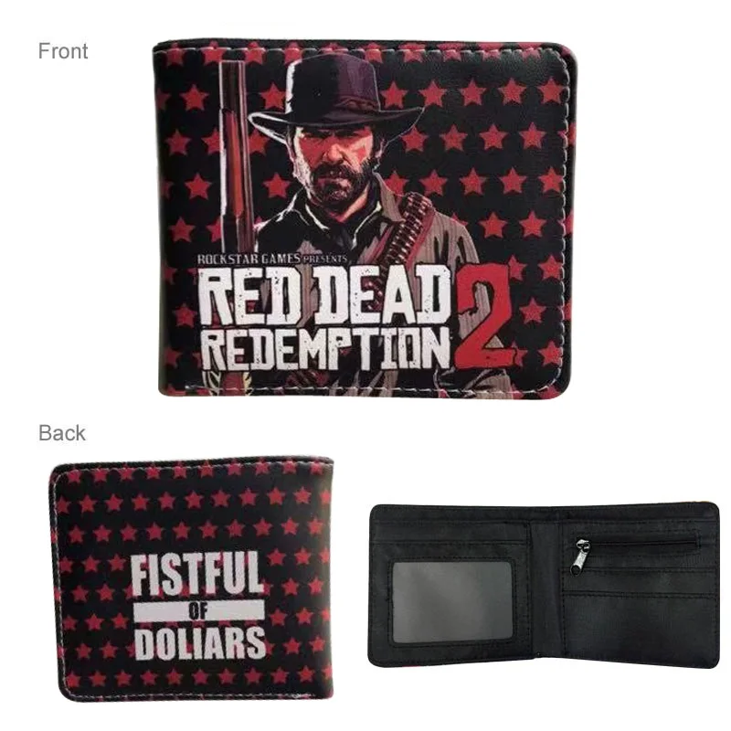 Кошелек мужской игровой красный dead redemption 2 держатель для карт двойной кошелек с