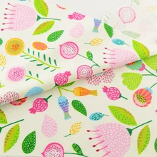 Cotton Fabric Green Floral Quilting Patchwork Fabrics Bedding Clothing Doll Scrapbooking Home Textile Decoration Sewing Cloth CM