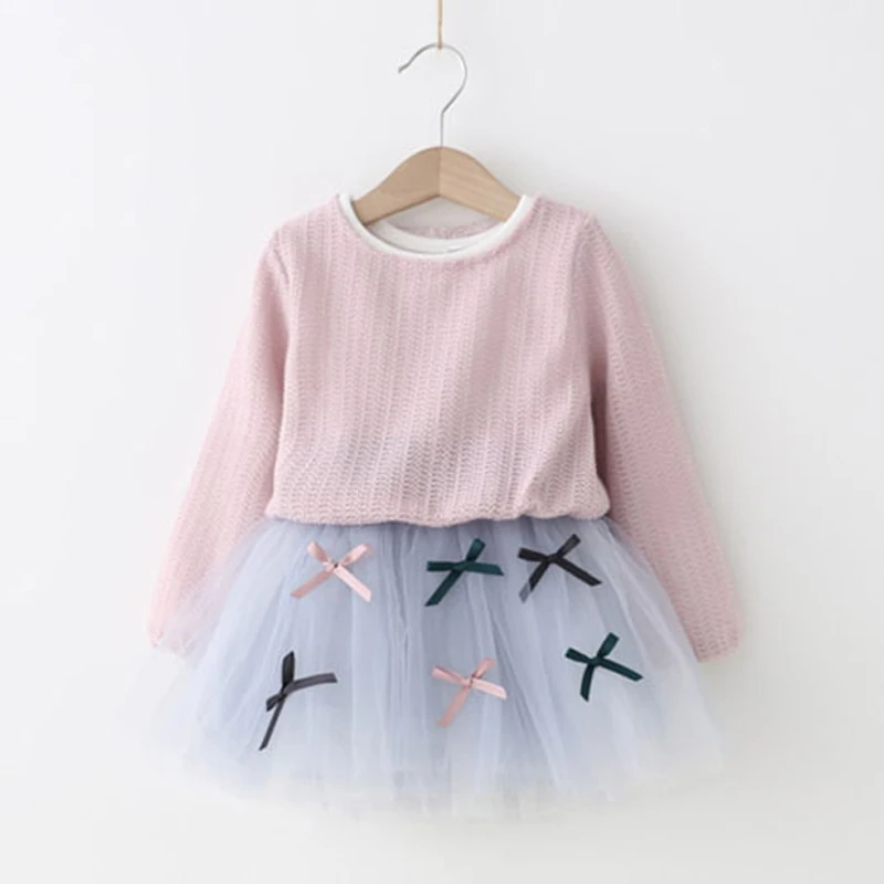 Spring Children's Sets Kids Girls Tutu Dress Suits Long Sleeve Little