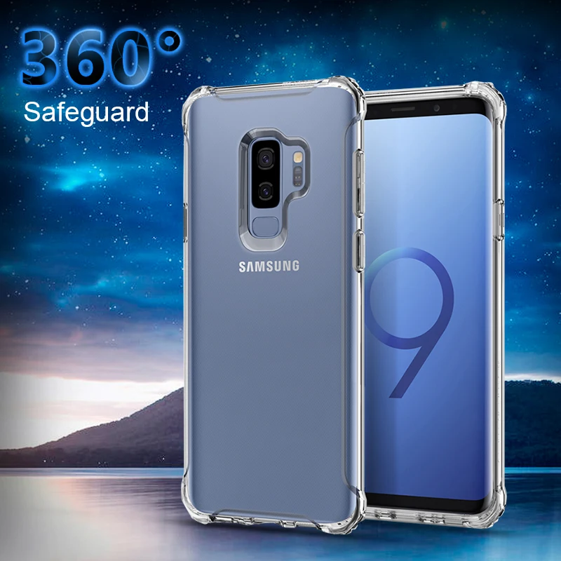 

HUKU Super Shockproof Case For Samsung Galaxy S9 S8 Plus Cases Transparent Silicone Phone Cover For Samsung S9 S8 Edge TPU Case