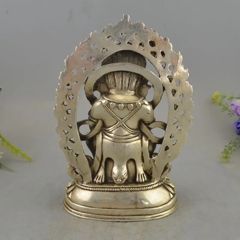 27 Шунь чудесный тибетский серебряный большой череп голова смерти netsuke