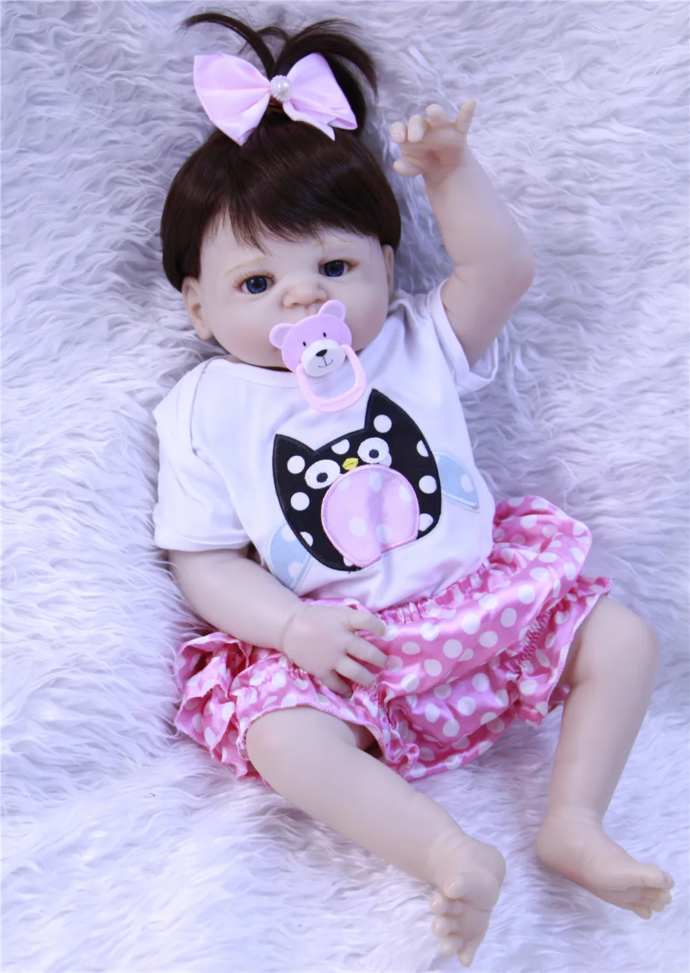 

about 55cm in length vinyl silicone girl baby doll reborn babies dolls real Princess so cute rops model children best gift toy