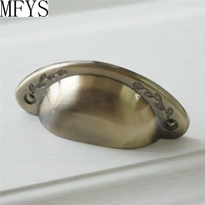 Vintage Style Shell Design Dresser Drawer Handles Knob Rustic