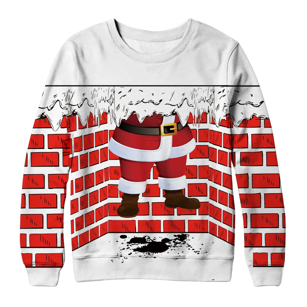 

MUQGEM Lovers Big Size Women Hoodies Sweatshirts 3D Christmas Print Christmas Long Sleeve Loose Sportswear Lady Warm Clothes