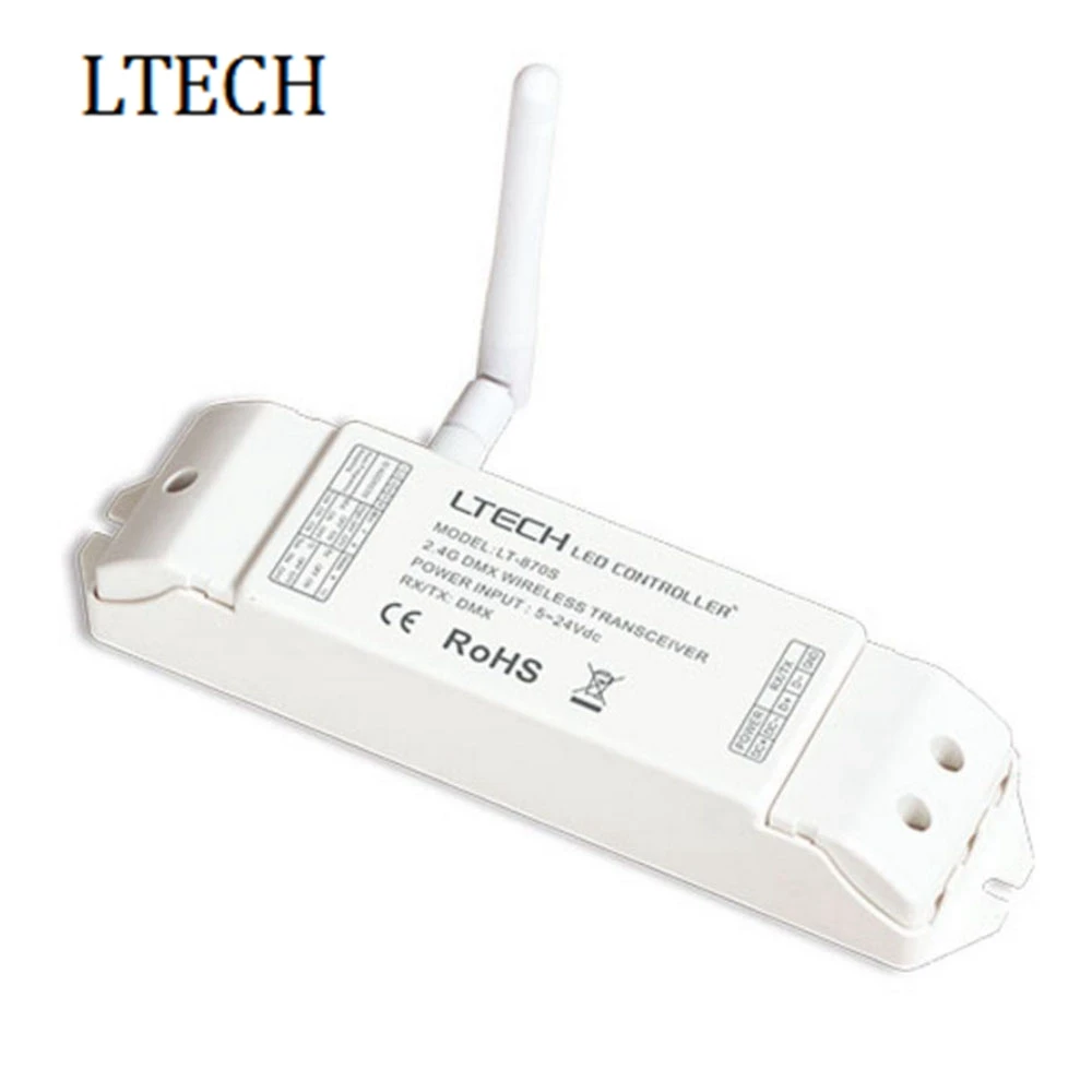 

LTECH LT-870S 2.4G Wireless DMX512 Transceiver DMX512 Signal Input/Output Supports Point-to-point ,Point to Multi- poi